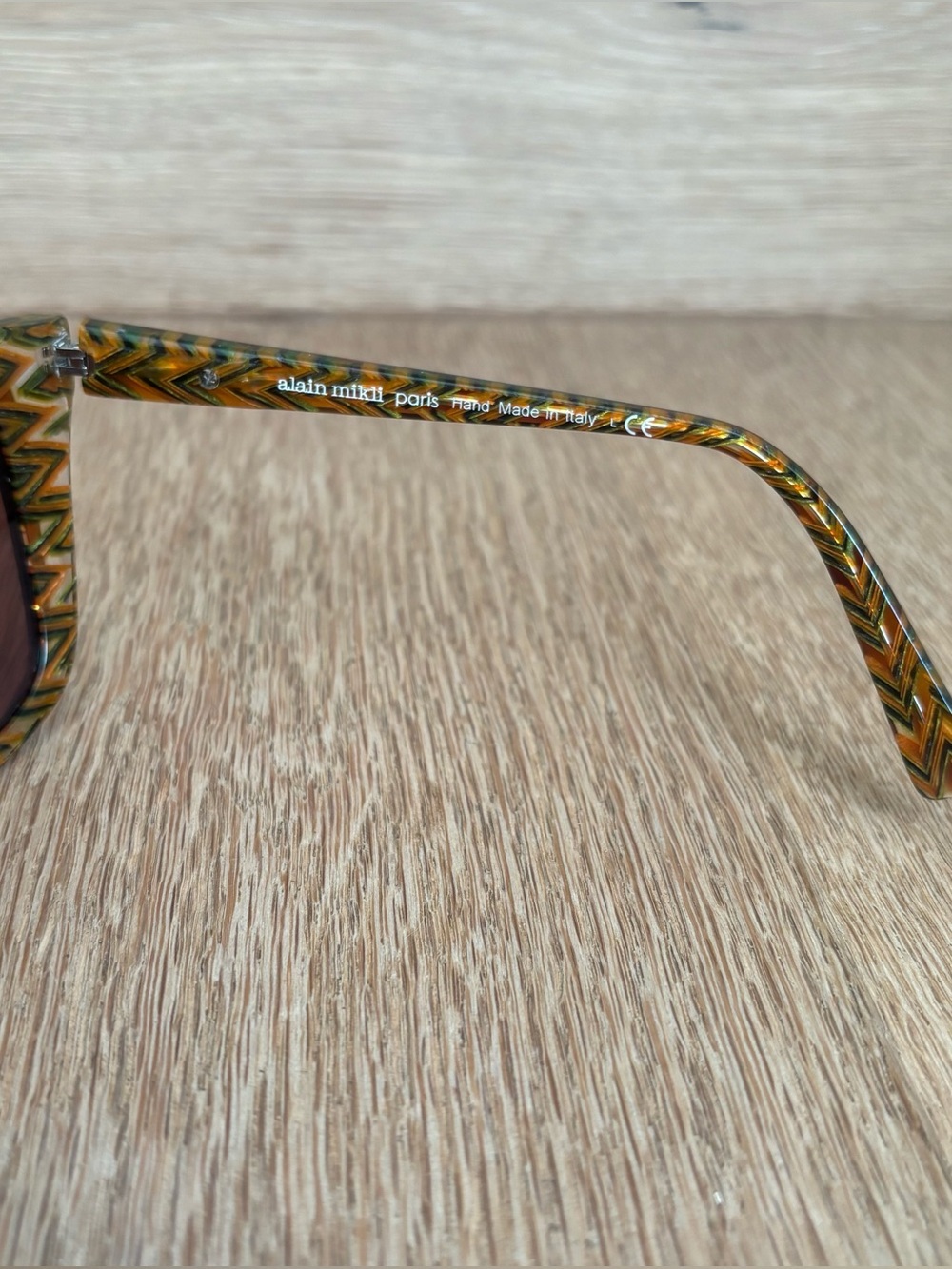 Alain Mikli A05026 Havana Zig Zag Green Brown Bifocal Reading Sunglasses +3 - Picture 5 of 7